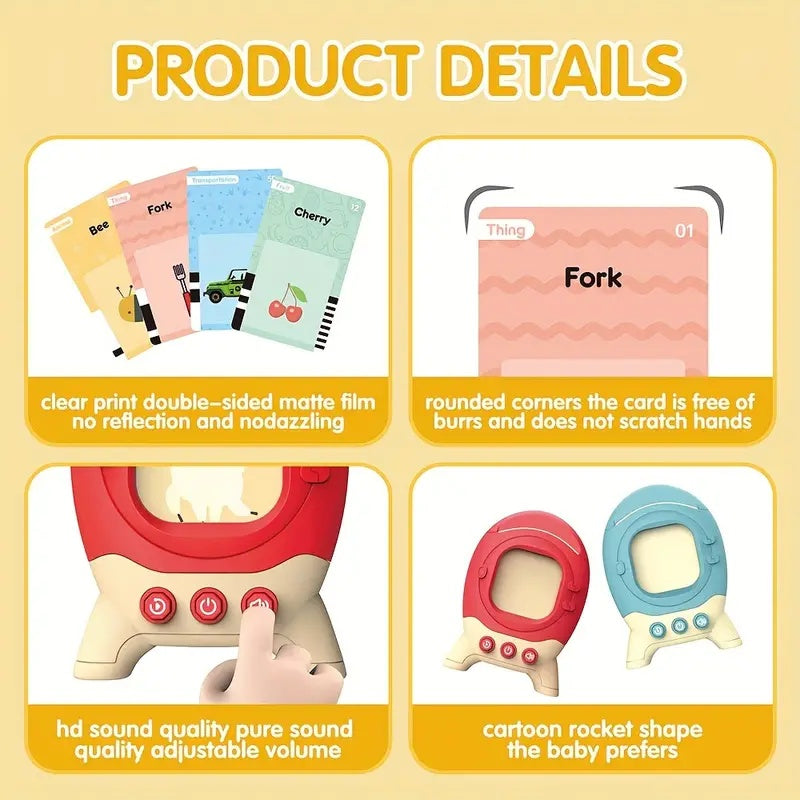 Toddler Toys Talking Flash Cards , Autism Sensory Toys For Autistic Children